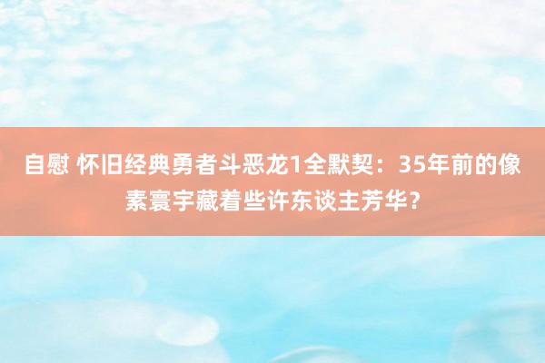 自慰 怀旧经典勇者斗恶龙1全默契：35年前的像素寰宇藏着些许东谈主芳华？