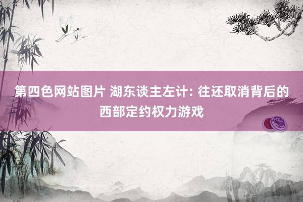 第四色网站图片 湖东谈主左计: 往还取消背后的西部定约权力游戏