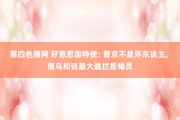 第四色播网 好意思国特使: 普京不是坏东谈主, 俄乌和谈最大遮拦是幅员