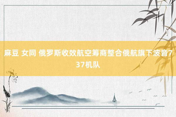 麻豆 女同 俄罗斯收效航空筹商整合俄航旗下波音737机队