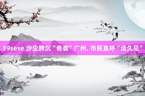 39sese 沙尘跨沉“奇袭”广州, 市民直呼“活久见”