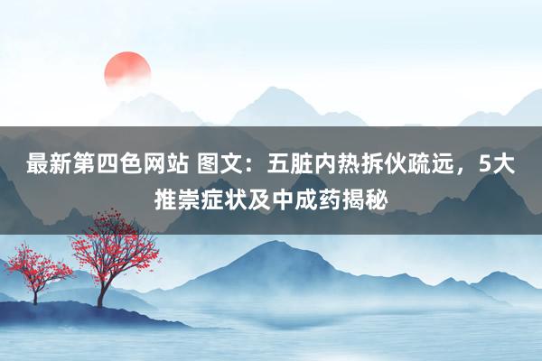 最新第四色网站 图文：五脏内热拆伙疏远，5大推崇症状及中成药揭秘